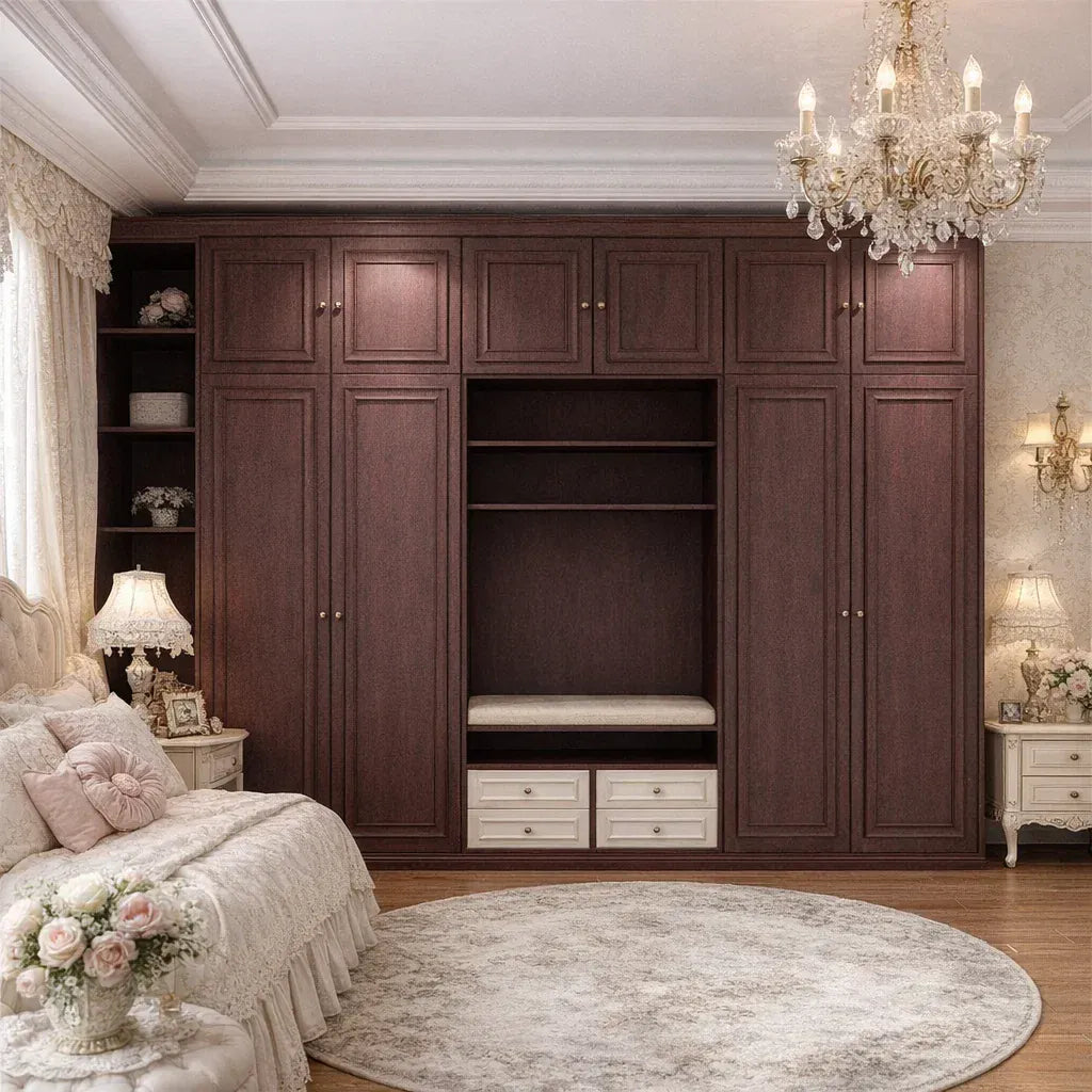 Custom Wardrobe System (Avignon Noir)Length 1.5-2m Full Height Swing Door System (Built-In or Freestanding) picket and rail