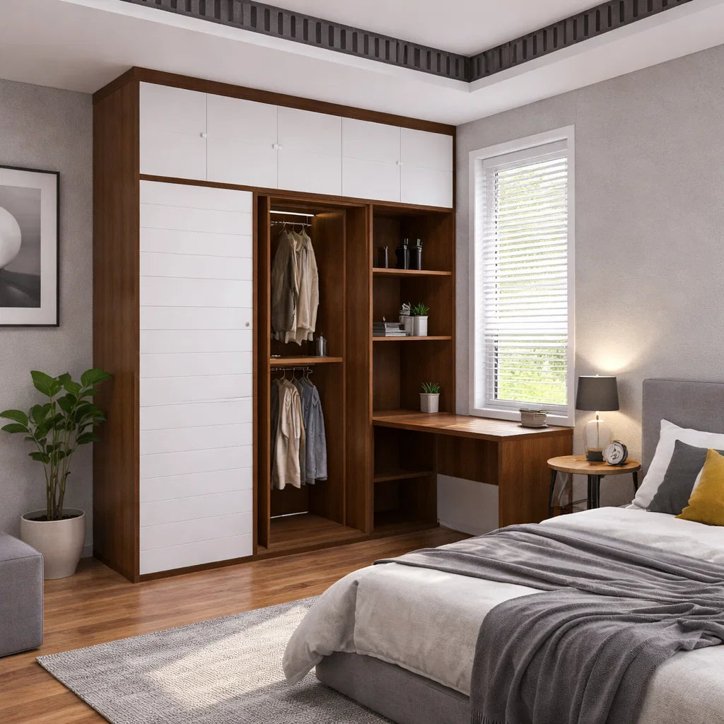 Custom Wardrobe System (Freud) Length 1.5-2m Full Height Swing Door System (Built-In or Freestanding) picket and rail