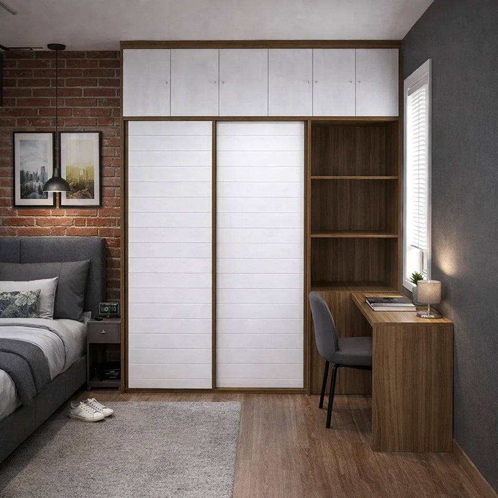 Custom Wardrobe System (Freud) Length 1.5-2m Full Height Swing Door System (Built-In or Freestanding) picket and rail