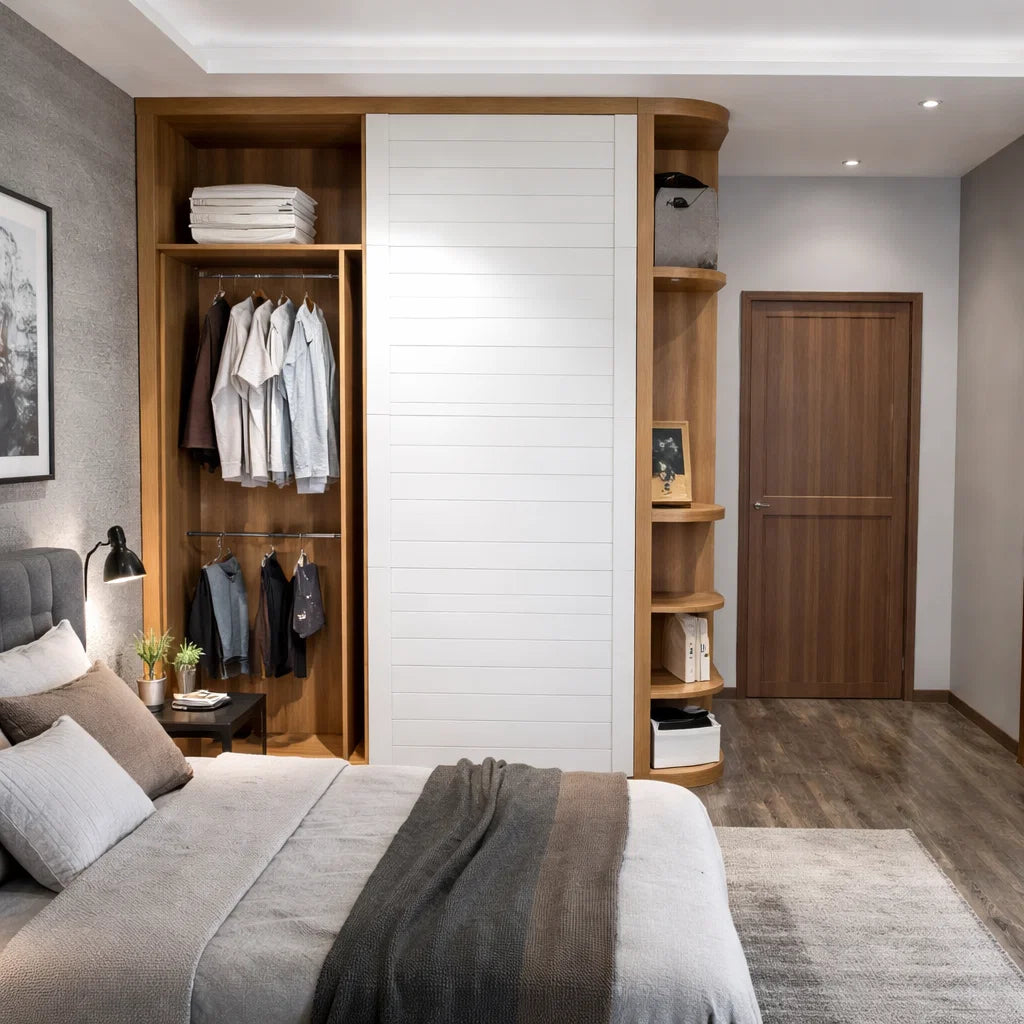 Custom Wardrobe System (Freud) Length 2-3m Full Height Swing/Sliding Door System (Built-In or Freestanding) picket and rail