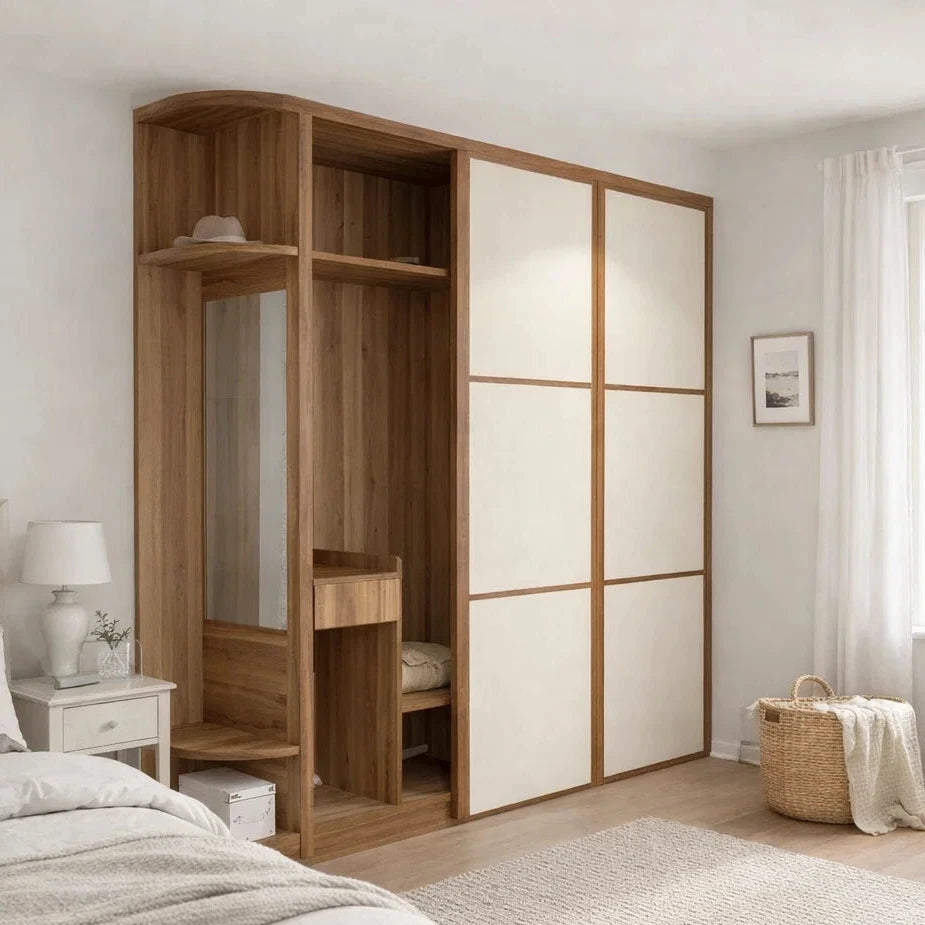 Custom Wardrobe System (Garden) Length 1.5-2m Full Height Sliding Door System (Built-In or Freestanding) picket and rail
