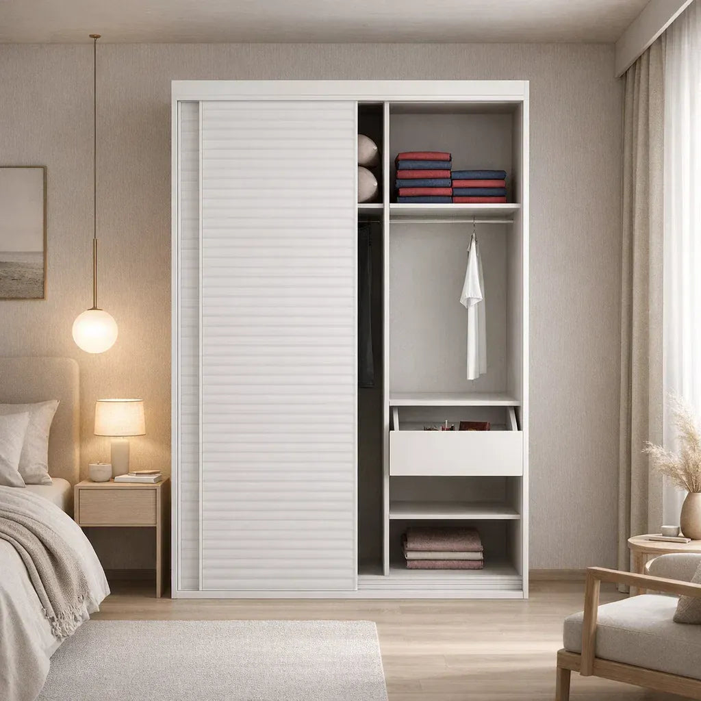 Custom Wardrobe System Length 1.2-1.5m Full Height Swing Door System (Built-In or Freestanding) -SSLDW7 picket and rail