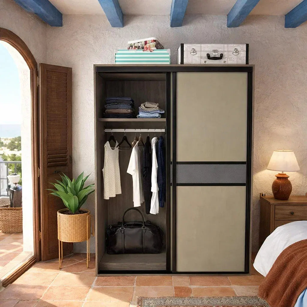 Custom Wardrobe System SSLDW1 Length 1.2-1.5m Sliding Door System (Built-In or Freestanding) picket and rail