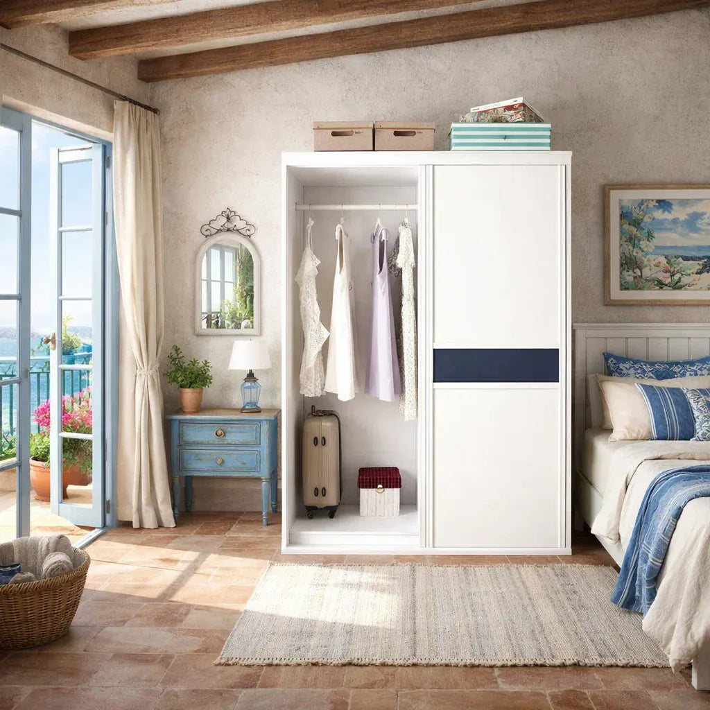 Custom Wardrobe System SSLDW2 Length 1.2-1.5m Sliding Door System (Built-In or Freestanding) picket and rail