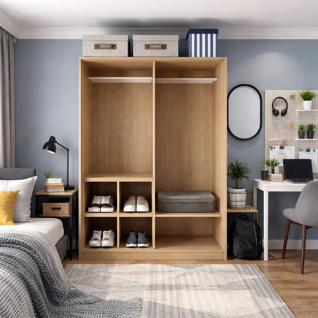 Custom Wardrobe System SSLDW4 Length 1.2-1.5m Sliding Door System (Built-In or Freestanding) picket and rail