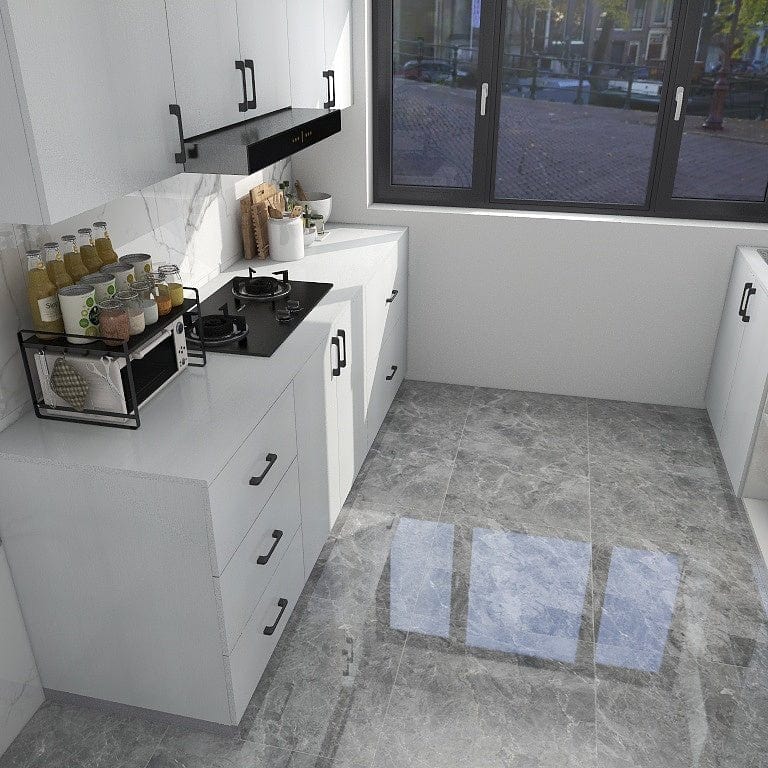 Customized 32-Feet Modern Minimalist Kitchen Cabinet - Design 1 picket and rail