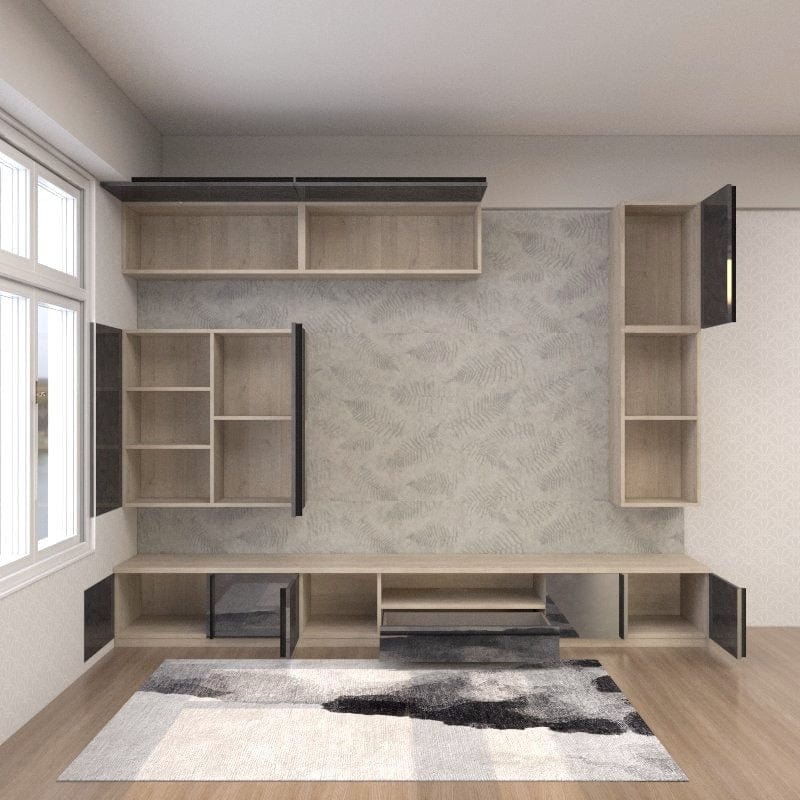 Customized Feature Wall TV Console Set (TV12) - P&R Custom Furniture ...