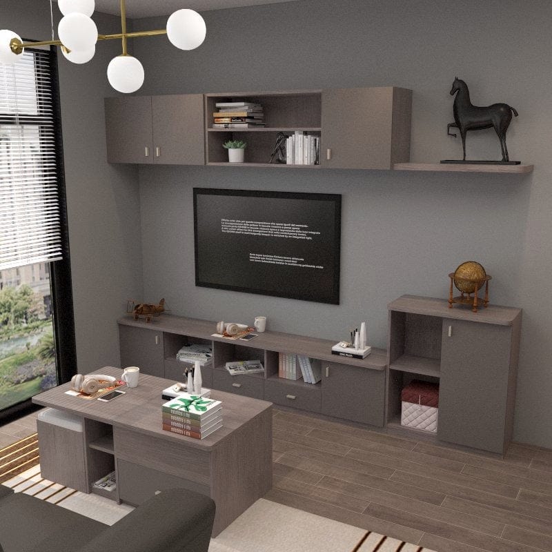 Customized Feature Wall TV Console Set (TV2) - P&R Custom Furniture ...