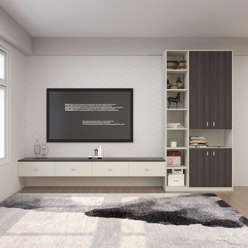 Customized Feature Wall TV Console Set (TV8) - Picket&Rail Furniture ...