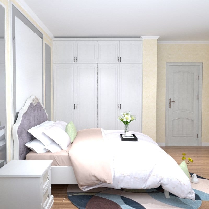 Customized Wardrobe Avignon Series 3 Swing Door Wardrobe picket and rail