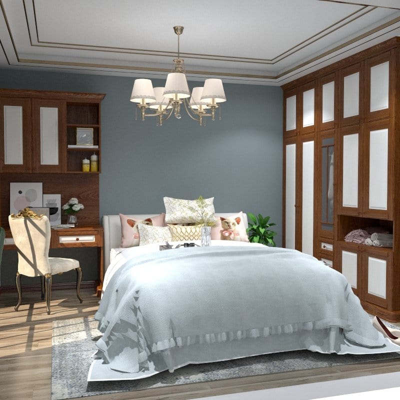 Customized Wardrobe Carlson Series 3 Swing Door Wardrobe picket and rail