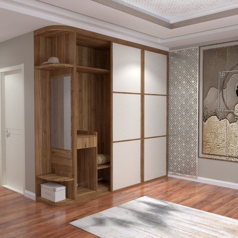 Customized Wardrobe Garden Series 2 Sliding Door Wardrobe picket and rail