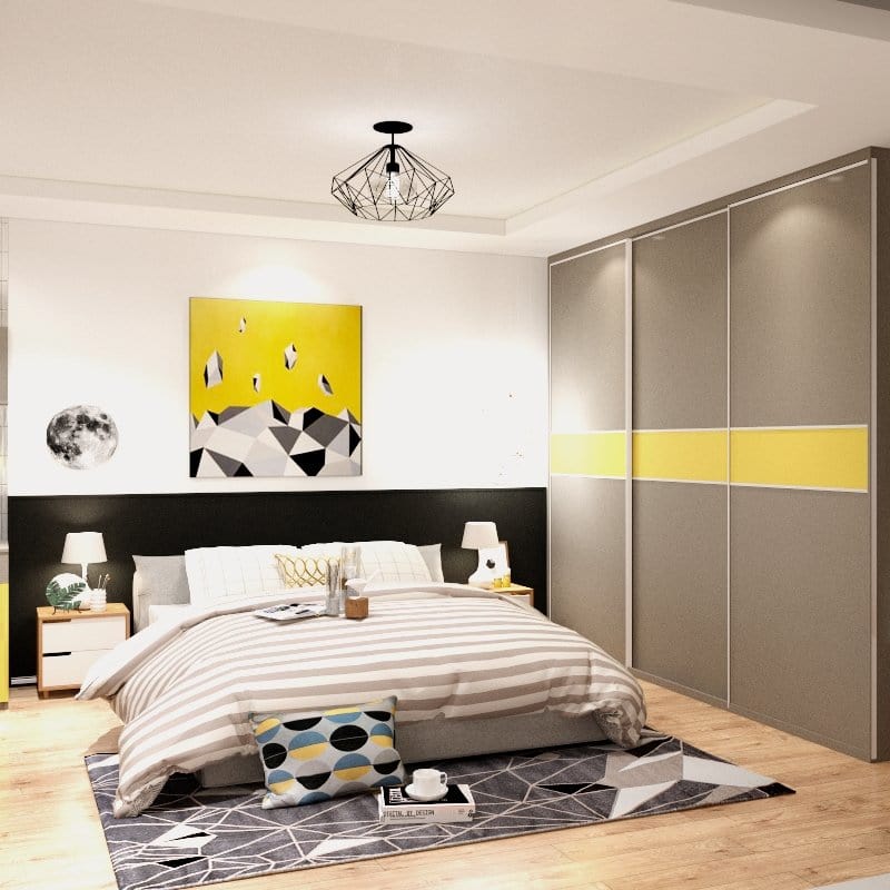 Customized Wardrobe Mango Series 1 Sliding Door Wardrobe picket and rail