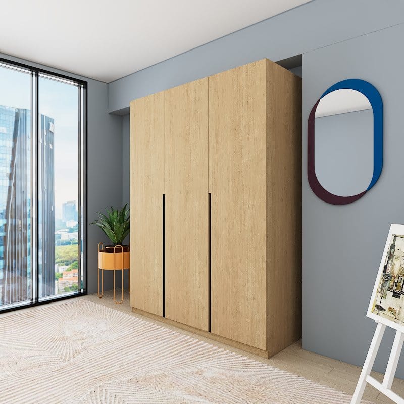 Customized Wardrobe Svelte Series Swing Door Wardrobe - SSW4 picket and rail