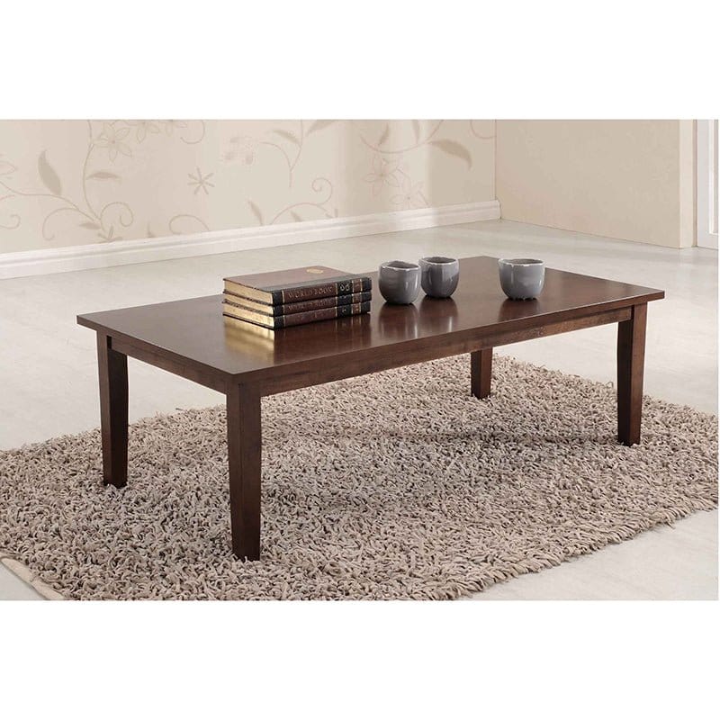 Davis 1.2m Solid Wood Coffee Table picket and rail