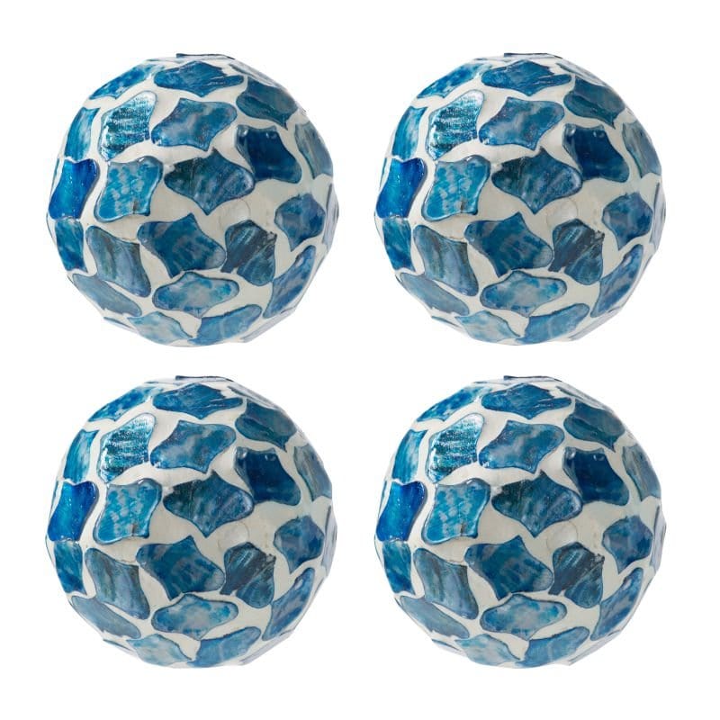 Decorative Accessories - Ball Set of 4 (2278-BLUE) picket and rail