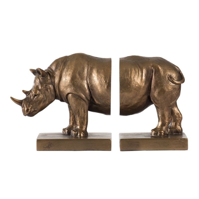 Decorative Accessories - Bookends, Rhinoceros Set Of 2 (AB-77334) picket and rail