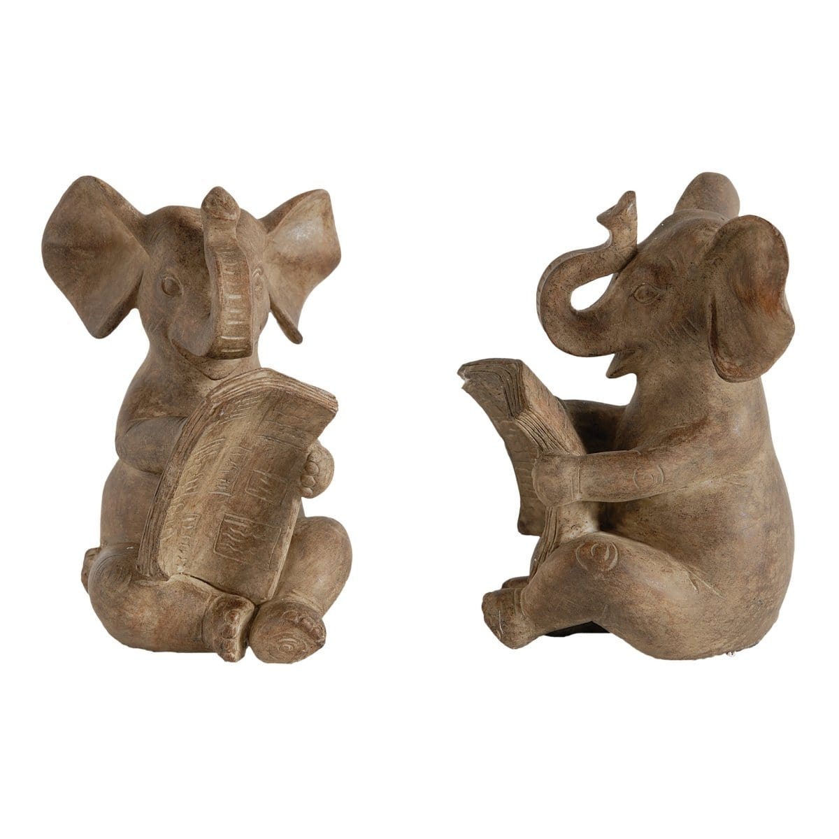 Decorative Accessories - Elephant Bookends Set Of 2 (AB-73636) picket and rail