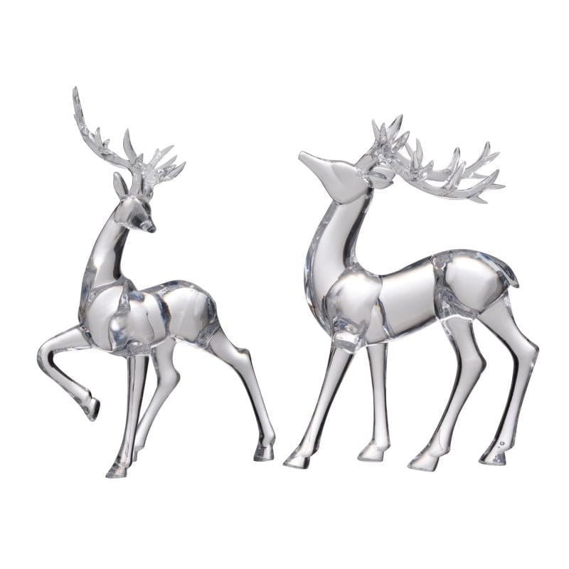 Decorative Accessories - Reindeer Figure Set of 2 (42299) picket and rail