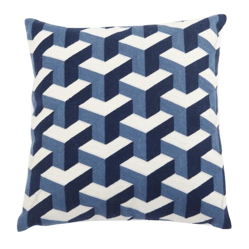 Decorative Pillow Cushions (T38186-NAVY) picket and rail