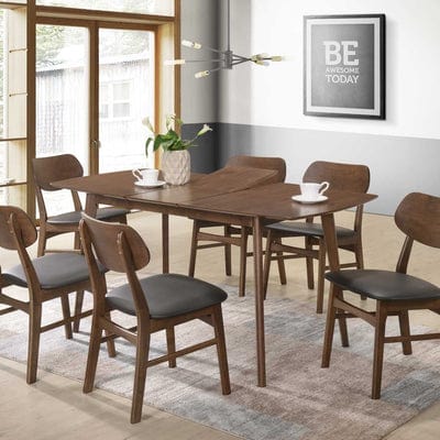 Dining Set Bundle - 4/6/8-Seater 1.4m Sarah Extendable Table + 4/6/8 Julia Fabric-Upholstered Chairs (DSB3) picket and rail