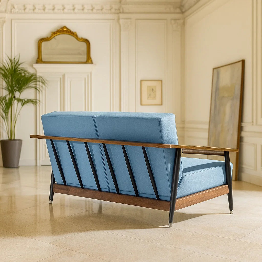 Dix® Solid Wood Series - Tower (SF9126C) Custom Lounge Sofa 2/3 Seater Italian Minimalist Solid Wood American Oak - Compact Modern for Home & Office picket and rail