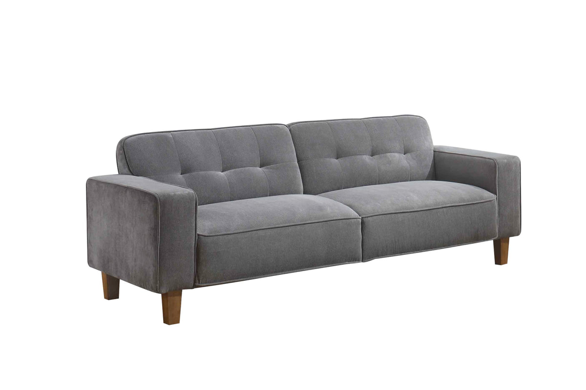 Doris 1/2/3-Seater Fabric-Upholstered Wooden Sofa (IT-3088FC) picket and rail