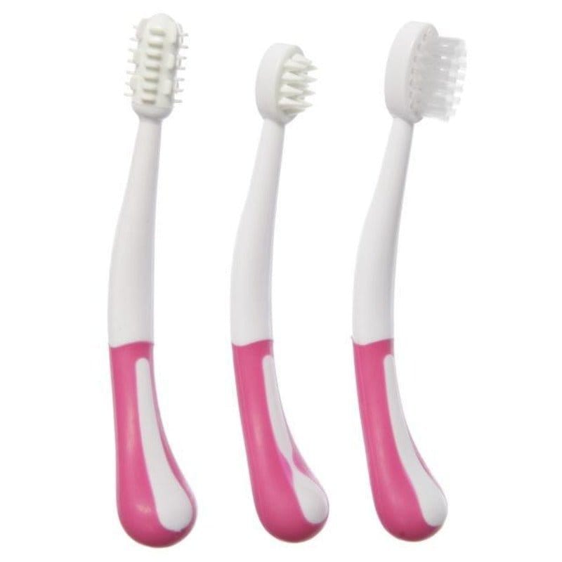 Dreambaby Toothbrush Set 3 Stage - Pink DB00324 picket and rail