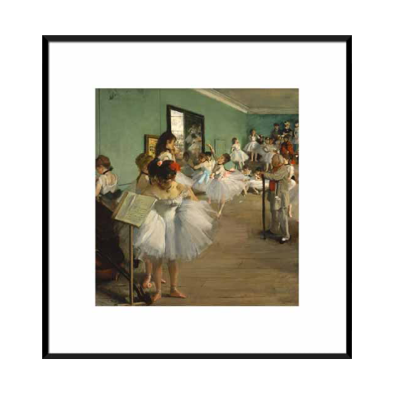 Edgar Degas "The Dance Class", 1874 | Licensed Art Print | Framed Art | Lithograph | Impressionistic picket and rail