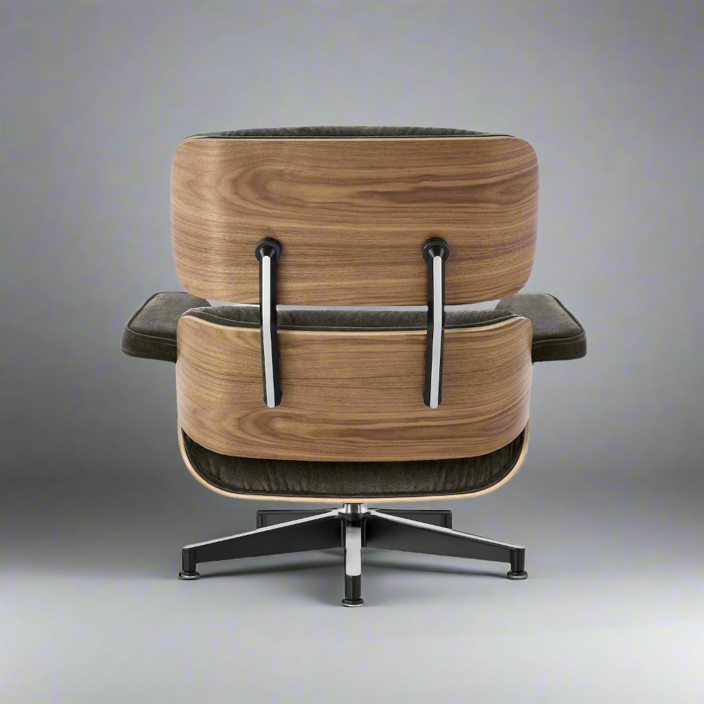 Elcid Lounge Chair with Ottoman (CH5002A) - Custom Leather Lounge Chair Mid-Century Architect-Inspired Scandinavian Minimalist picket and rail