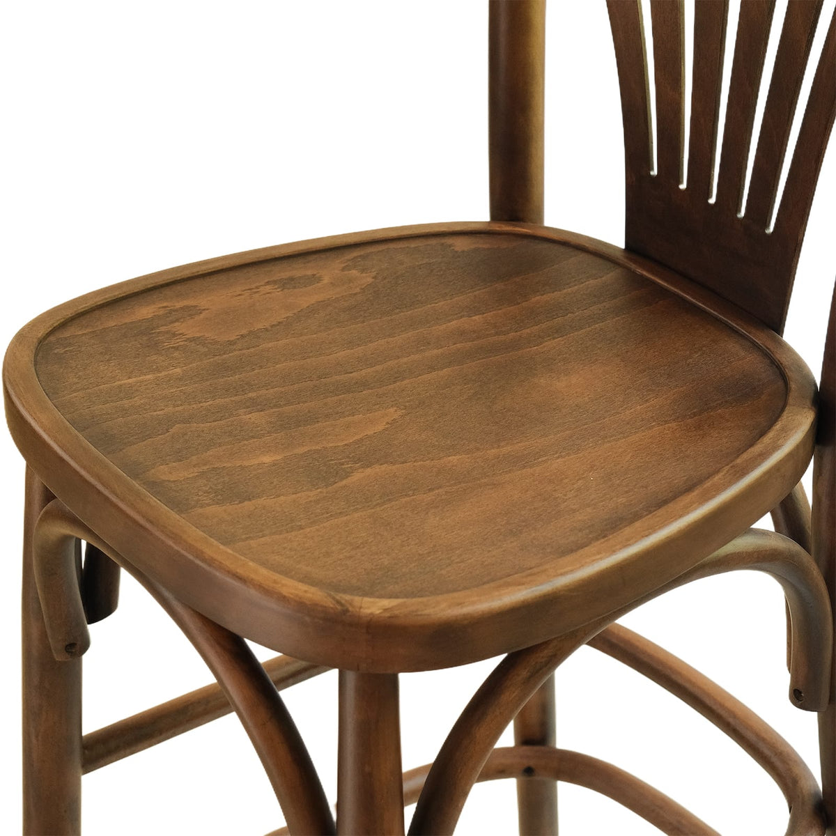 Elise Bar Chair (BS56A) French Design Solid Wood American Beech Bentwood Dining Chair - Walnut/Oak/Black picket and rail