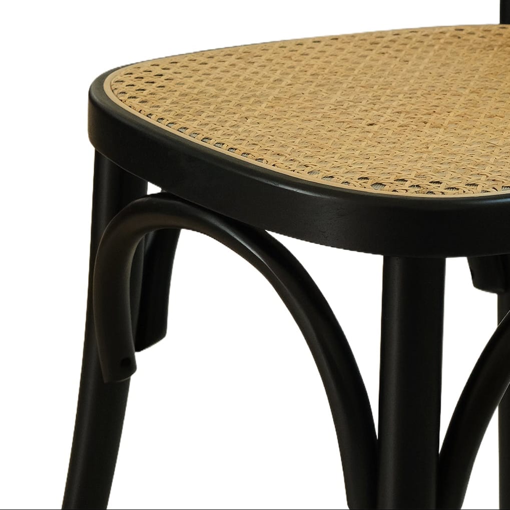 Elise (CH56A) French Design American Beech Bentwood Dining Chair - Walnut/Oak/Black picket and rail