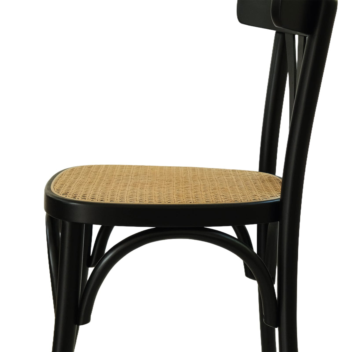 Elise (CH56A) French Design American Beech Bentwood Dining Chair - Walnut/Oak/Black picket and rail