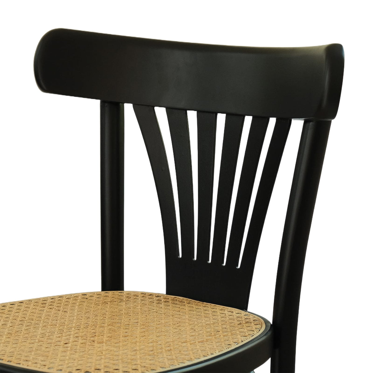 Elise (CH56A) French Design American Beech Bentwood Dining Chair - Walnut/Oak/Black picket and rail