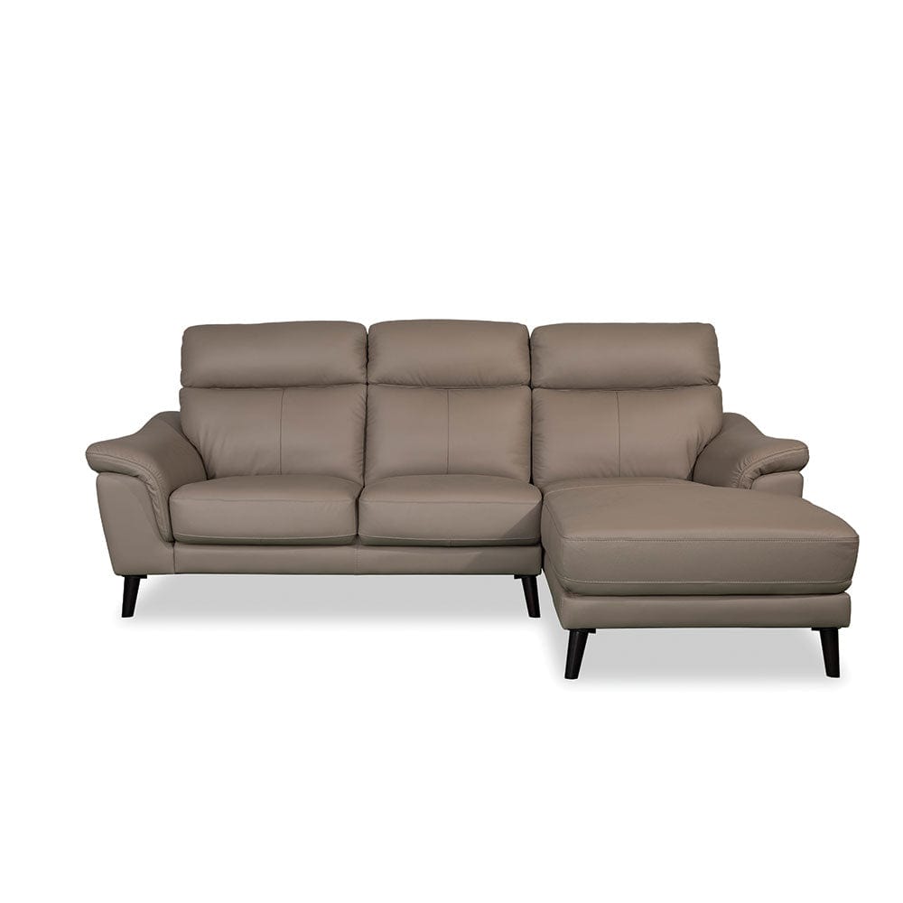 Elliot L-Shaped Leather Sofa (8295) (I) picket and rail