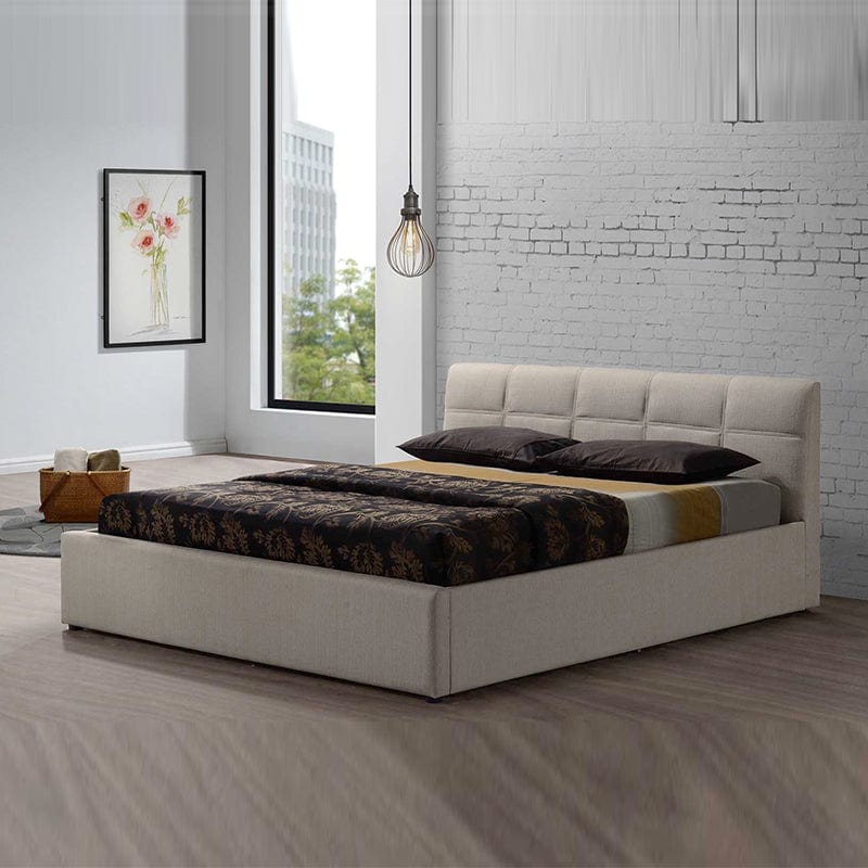 Fabric-Upholstered Storage Queen Bed (ITG 1382B) picket and rail
