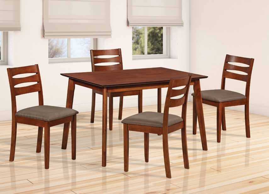 Felicia 5pc 1.2m Solid Wood Dining Set (C-3866) picket and rail