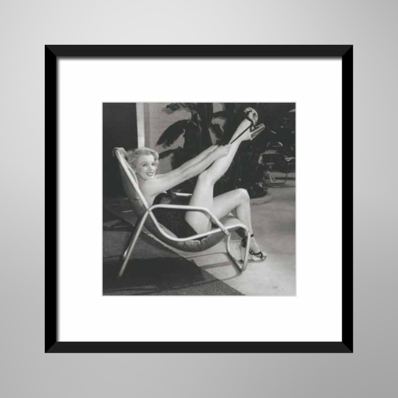Frank Worth "Marilyn Monroe, Poolside" | Licensed Art Print | Framed Art | Lithograph | Photography picket and rail