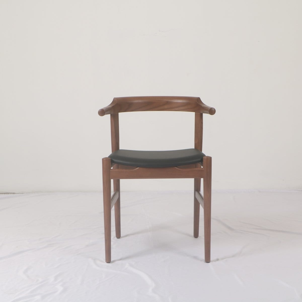 Gabriel Solid Wood Dining Chair American Ash Walnut with Black Mirco PU cushion (EHS-CH2001C-WAL/PU BLK) picket and rail