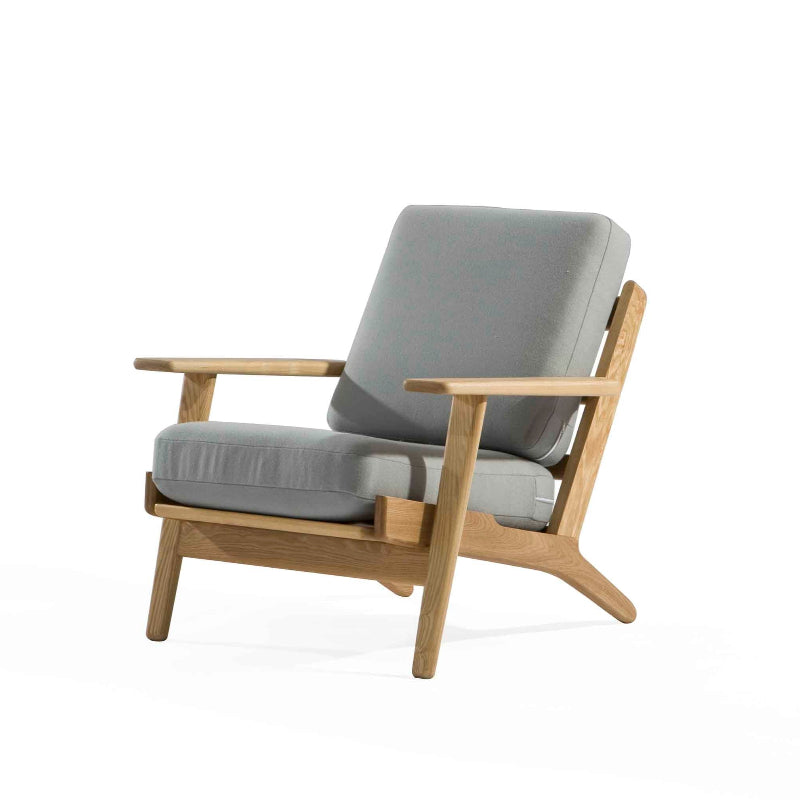 Gemma Lounge Chair (CH9160) - Custom Solid Wood American Oak Lounge Chair/Sofa Mid-Century Architect-Inspired Scandinavian Minimalist picket and rail