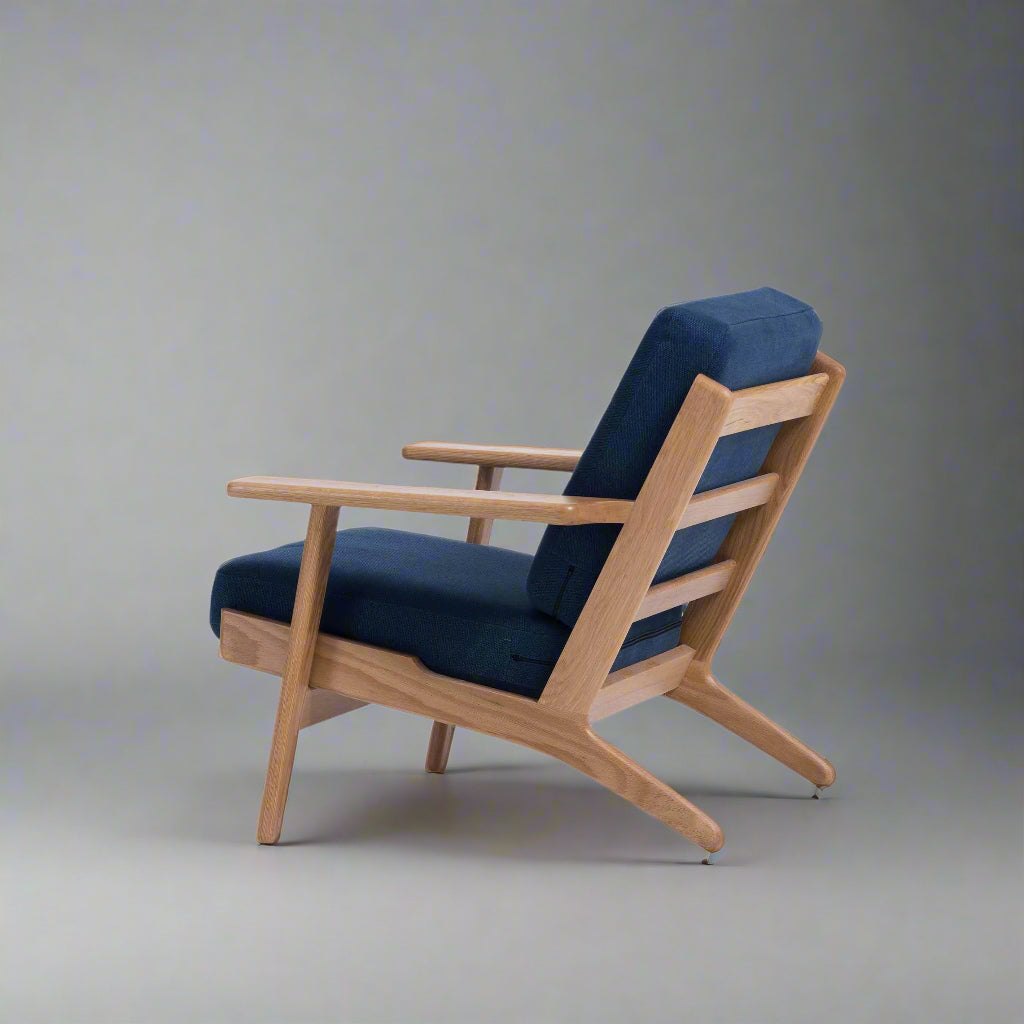 Gemma Lounge Chair (CH9160) - Custom Solid Wood American Oak Lounge Chair/Sofa Mid-Century Architect-Inspired Scandinavian Minimalist picket and rail