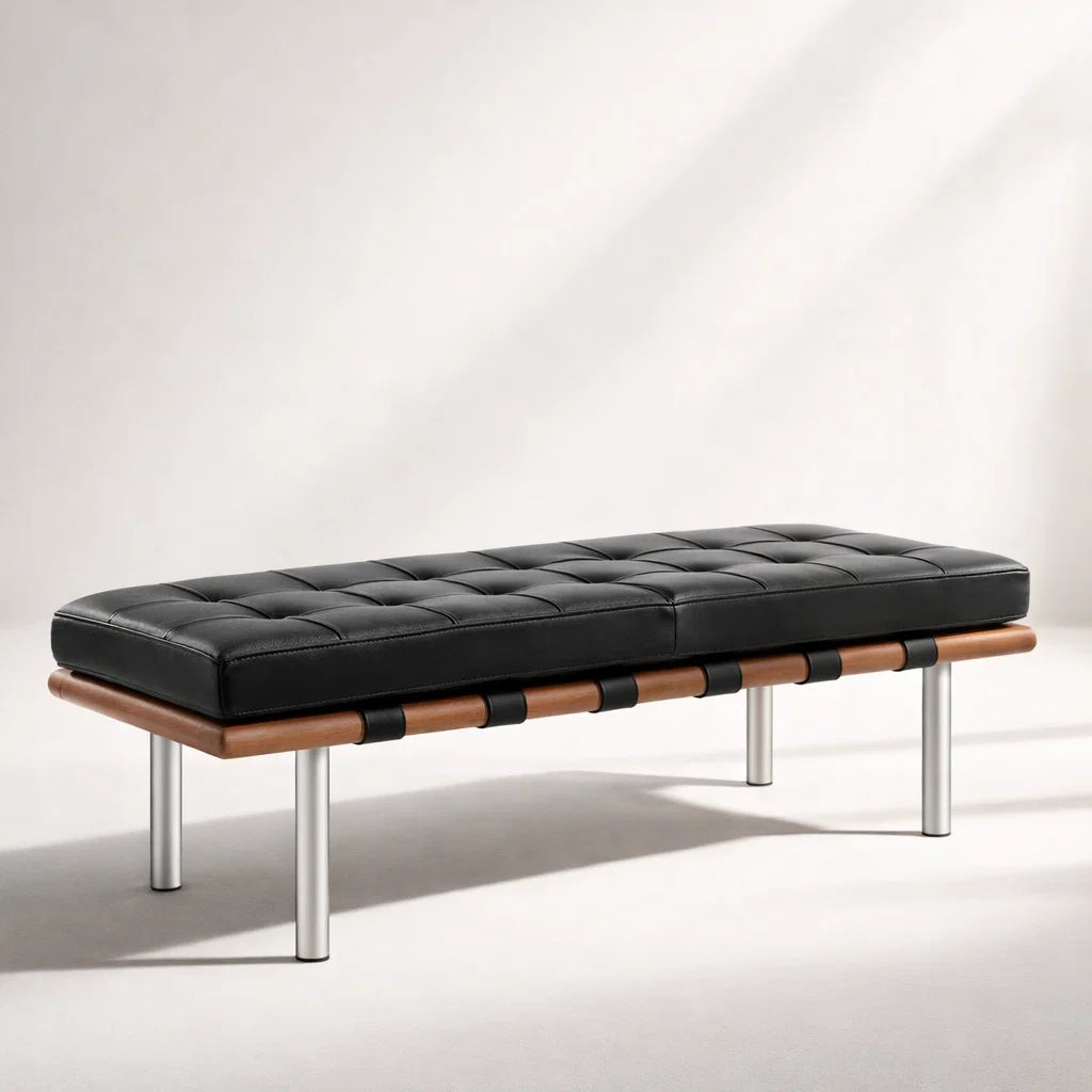 Grande Daybed (BEN1005) - Custom Solid Wood American Oak Dining Chair/Bench Mid-Century Architect-Inspired Scandinavian Minimalist picket and rail