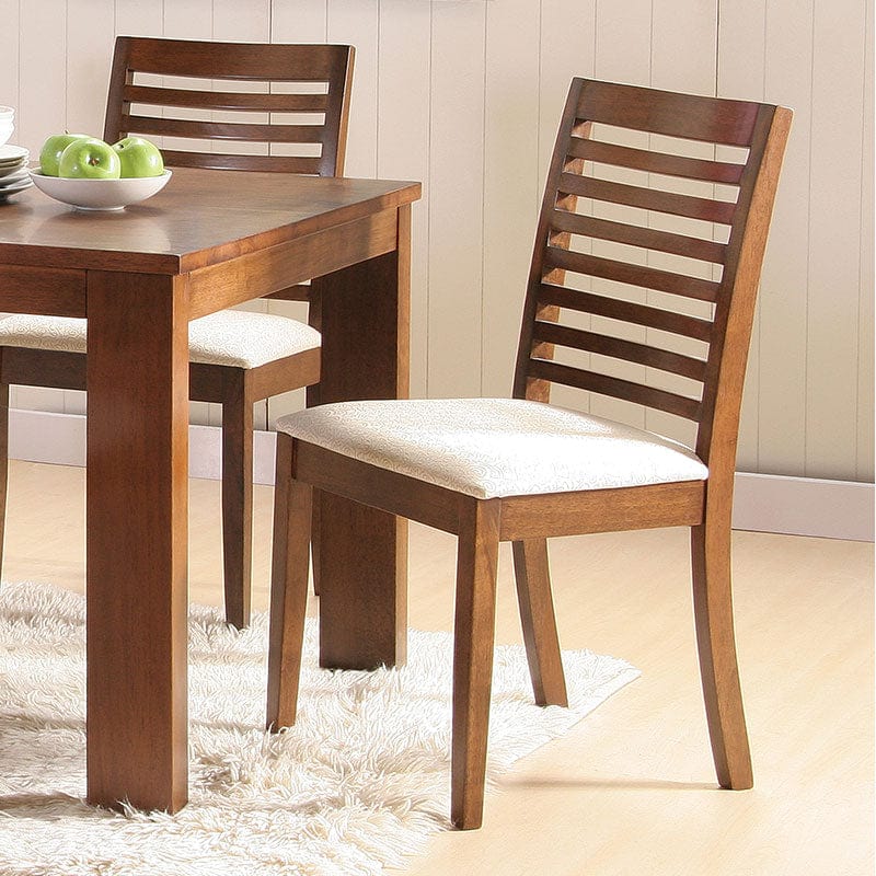 Hancock Solid Wood Dining Chair with Fabric-Upholstered Padded Seat Cushion (C-6111) picket and rail