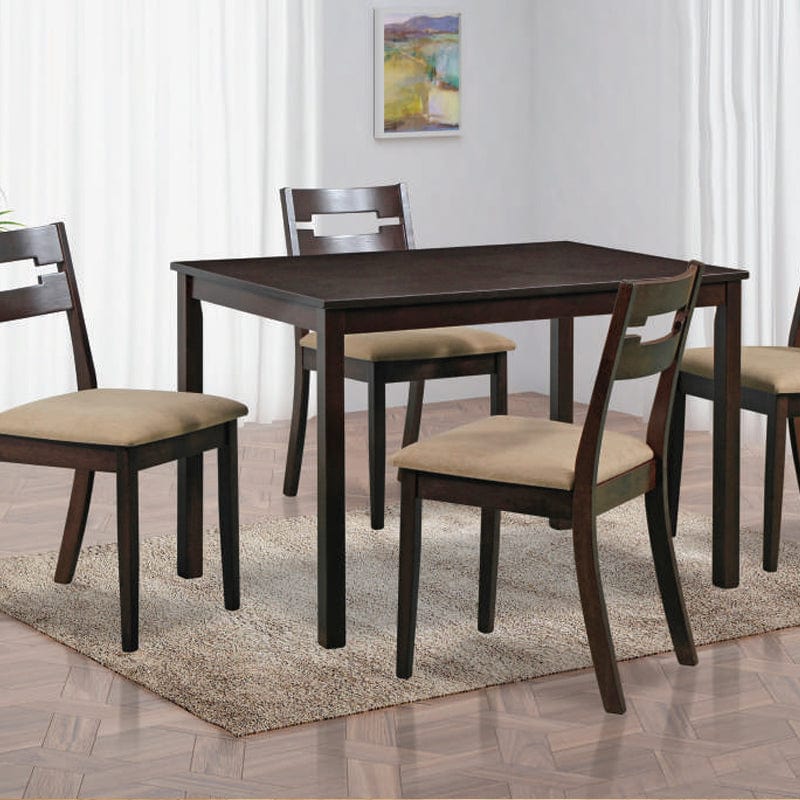 HAZEL 5pc 1.2m Solid Wood Dining Set (SYF-0149) picket and rail