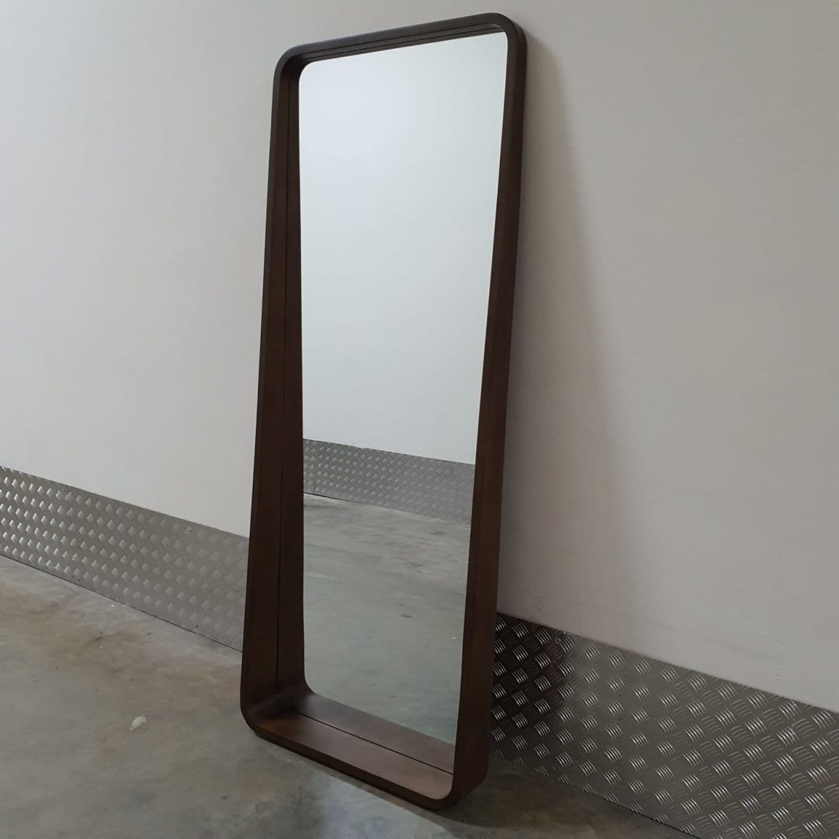 Hill Solid Wood Standing Mirror Walnut (WIL-8186-2) picket and rail