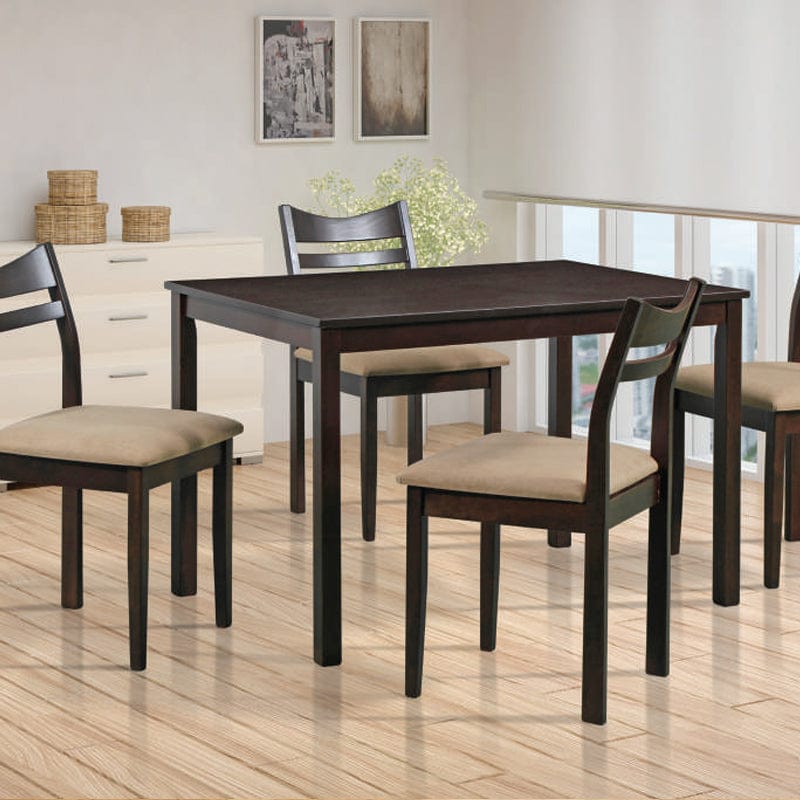 HINO 5pc 1.2m Solid Wood Dining Set (SYF-0149) picket and rail