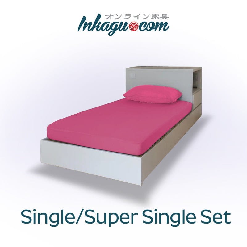 Inkagu 真珠 Tencel SuperCool EasyCare Fitted Bedsheet + Pillow Case Bundle - 2-Piece/Pack (Single/Super Single) picket and rail