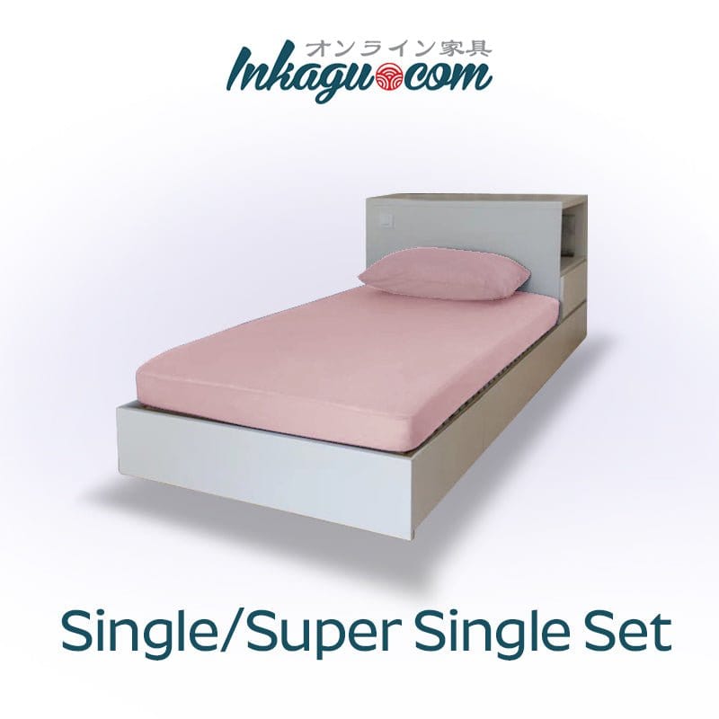 Inkagu 真珠 Tencel SuperCool EasyCare Fitted Bedsheet + Pillow Case Bundle - 2-Piece/Pack (Single/Super Single) picket and rail
