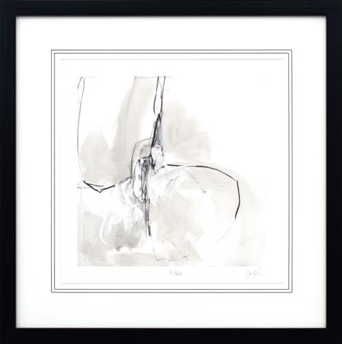 June Erica Vess “Monochrome Gestures VIII” | Licensed Art Print | Framed Art | Lithograph | Abstract picket and rail