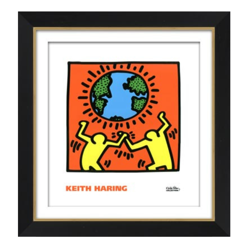 Keith Haring “KH02" | Licensed Art Print | Framed Art | Lithograph | Pop Art | Street Art picket and rail
